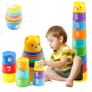 Figures Letters Stack Cup Tower