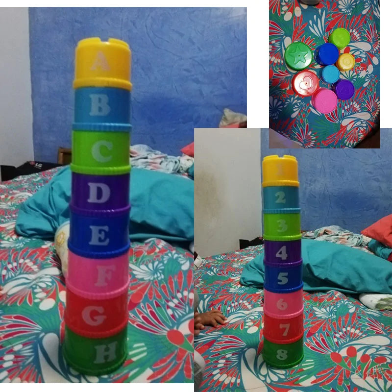 Figures Letters Stack Cup Tower